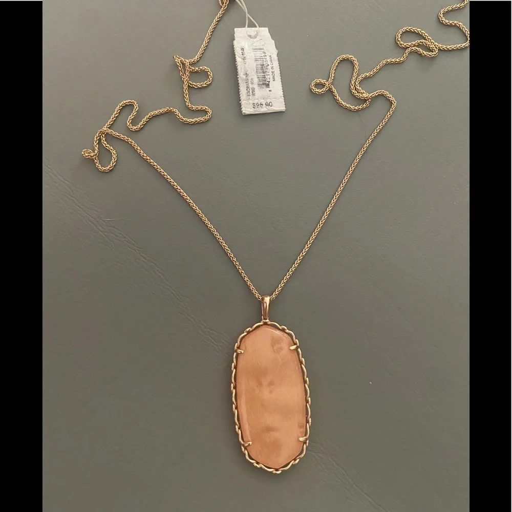 Kendra Scott Reid Macrame necklace blush wood - Picture 2 of 5